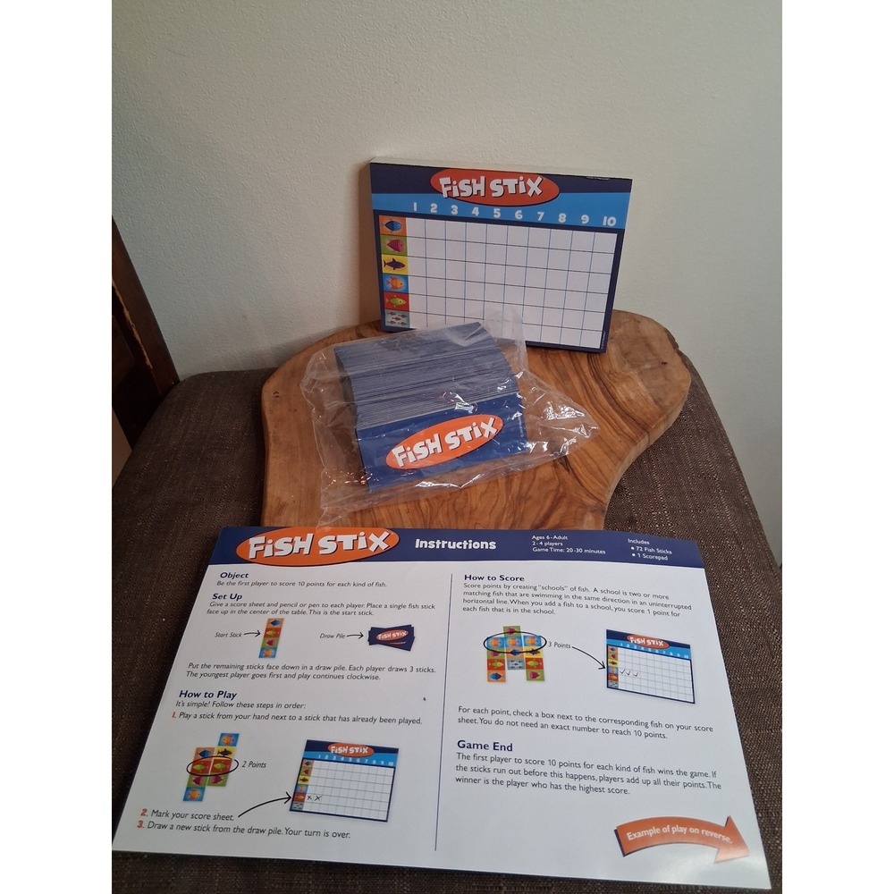 Peaceable Kingdom Fish Stix Strategy Board Game Kids Ages 6+ MindWare